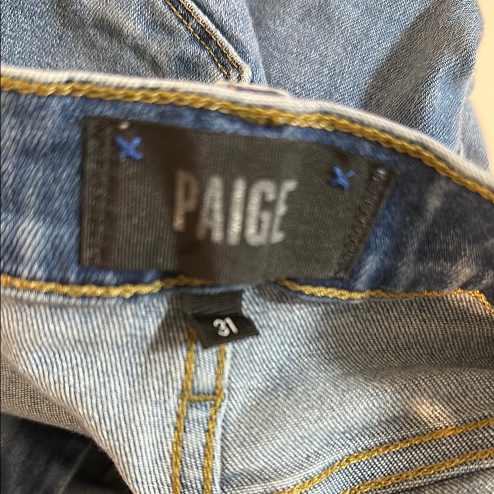 Paige Blue Denim Jeans - Picture 3 of 4